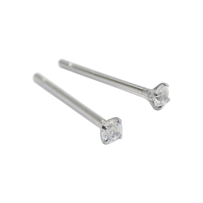 ピアス シルバー925 キュービックジルコニア 2mm スタッドピアス