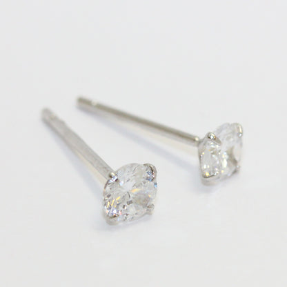 ピアス シルバー925 キュービックジルコニア 4mm スタッドピアス