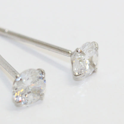 ピアス シルバー925 キュービックジルコニア 4mm スタッドピアス