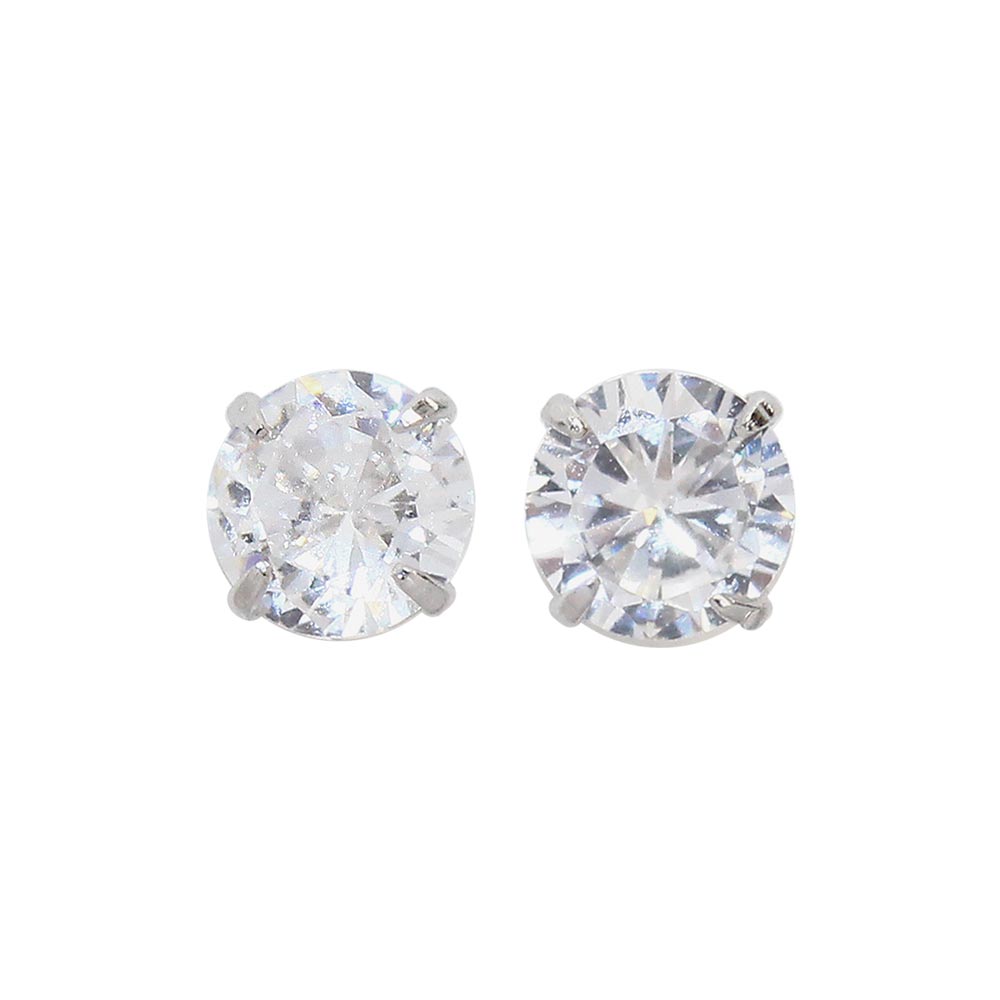 ピアス シルバー925 キュービックジルコニア 4mm スタッドピアス