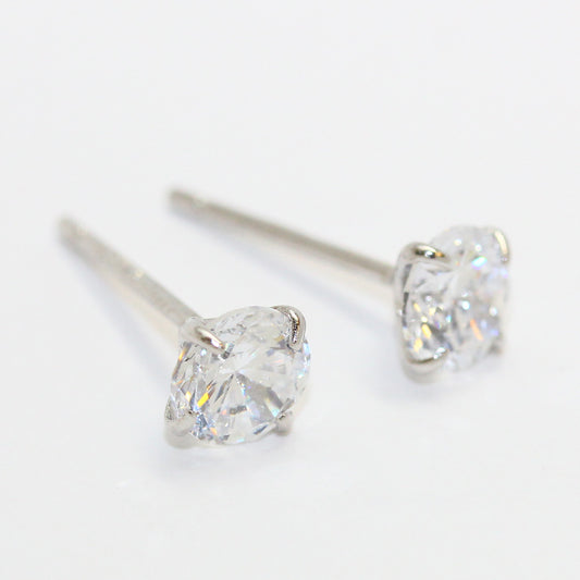 ピアス シルバー925 キュービックジルコニア 5mm スタッドピアス