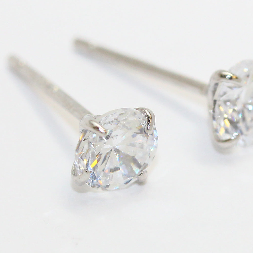 ピアス シルバー925 キュービックジルコニア 5mm スタッドピアス