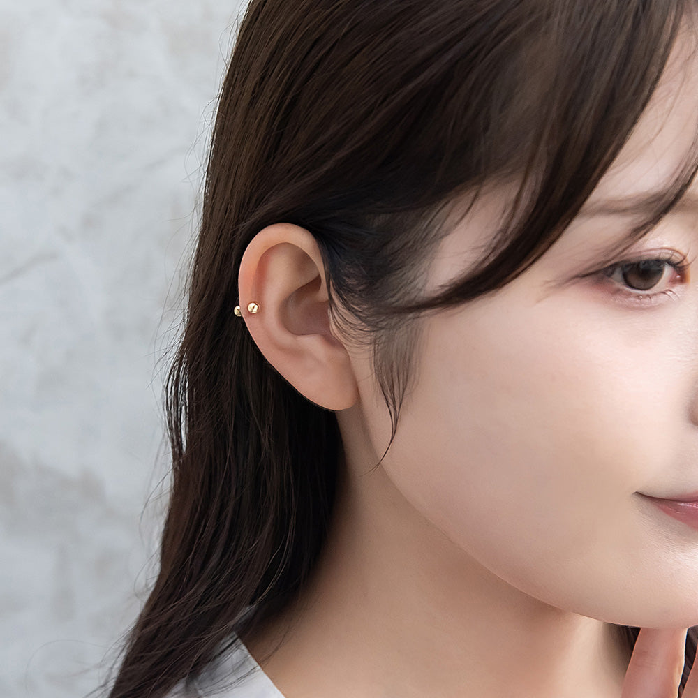 ボディピアス サージカルステンレス 316L ゴールド 両ネジ式 ストレートバーベル 14G 16G 18G 20G 【1個販売】