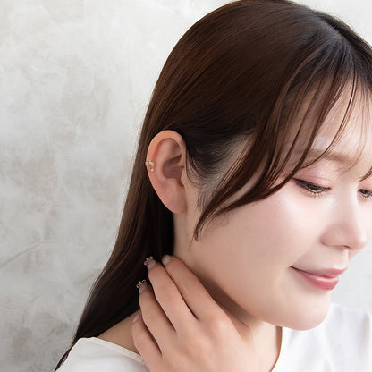 ボディピアス サージカルステンレス 土星 星 メタル ストーン ストレートバーベル ネジ式 18G 【1個販売】