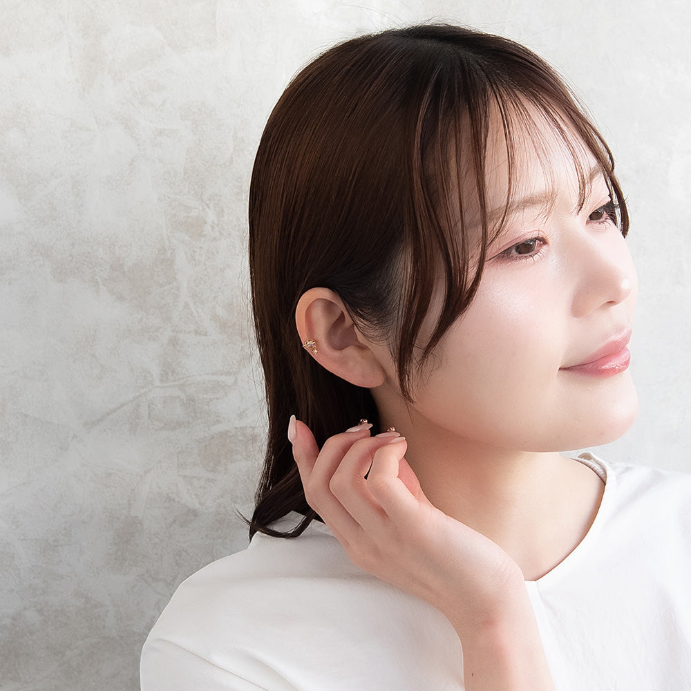 ボディピアス サージカルステンレス 土星 星 メタル ストーン ストレートバーベル ネジ式 18G 【1個販売】