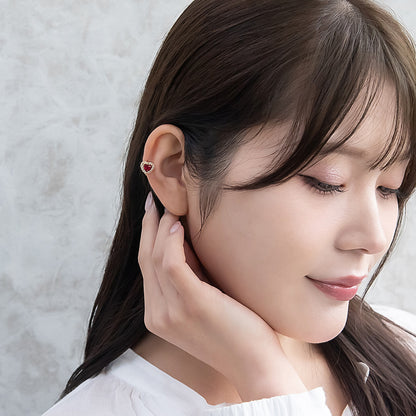 ボディピアス サージカルステンレス ハート カラー ストーン ストレートバーベル ネジ式 18G 【1個販売】