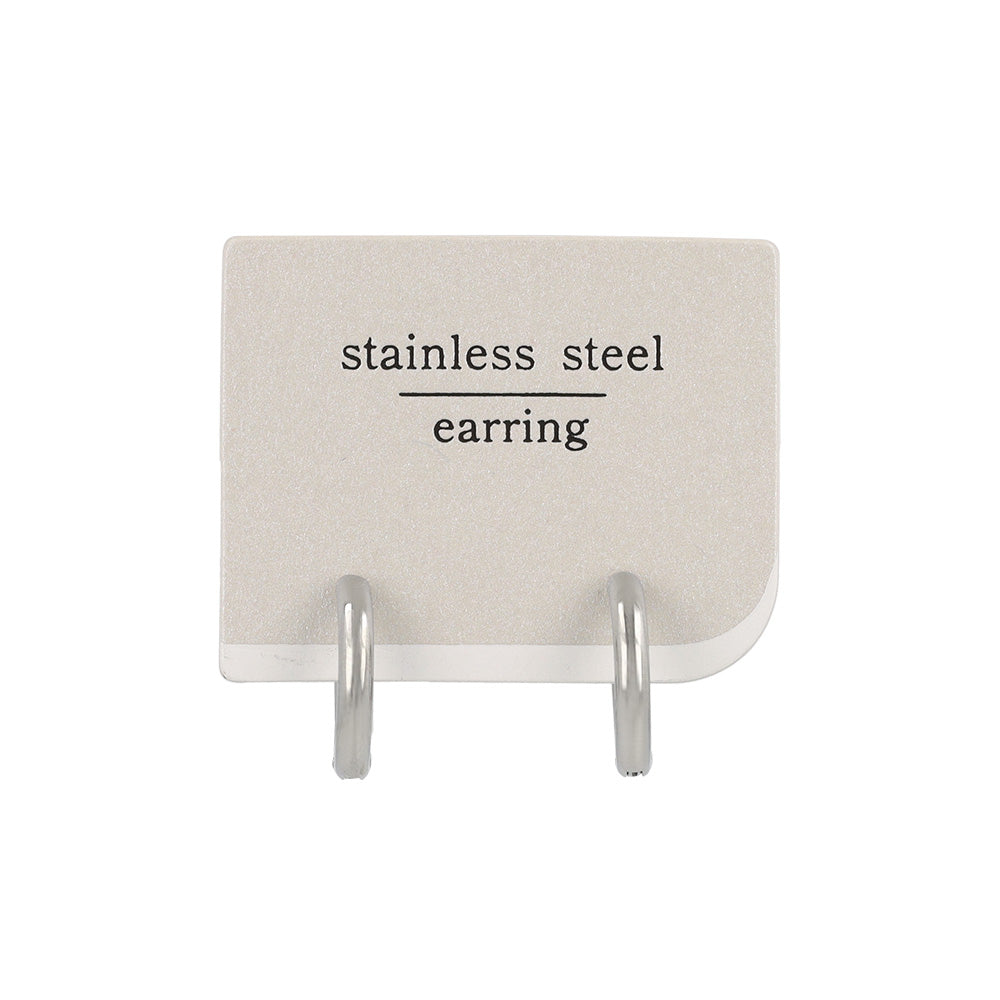 イヤリング ステンレス 直径1.5cm 幅2mm メタル シンプル フープイヤリング