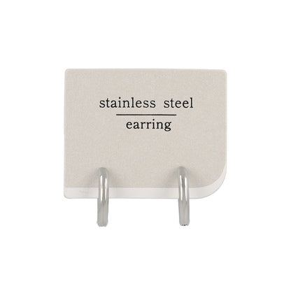 イヤリング ステンレス 直径1.5cm 幅2mm メタル シンプル フープイヤリング