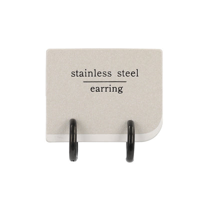 イヤリング ステンレス 直径1.5cm 幅2mm メタル シンプル フープイヤリング