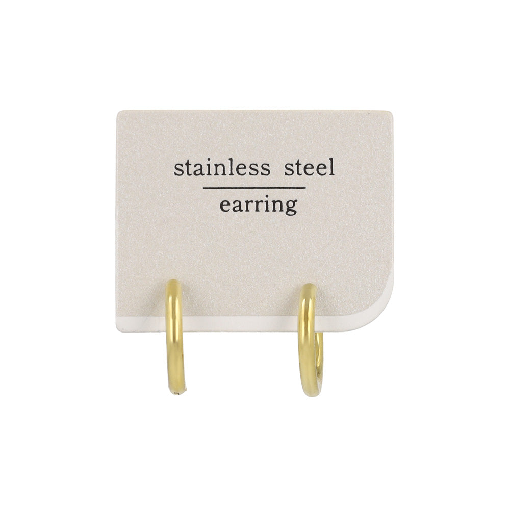 イヤリング ステンレス 直径1.7cm 幅2mm メタル シンプル フープイヤリング