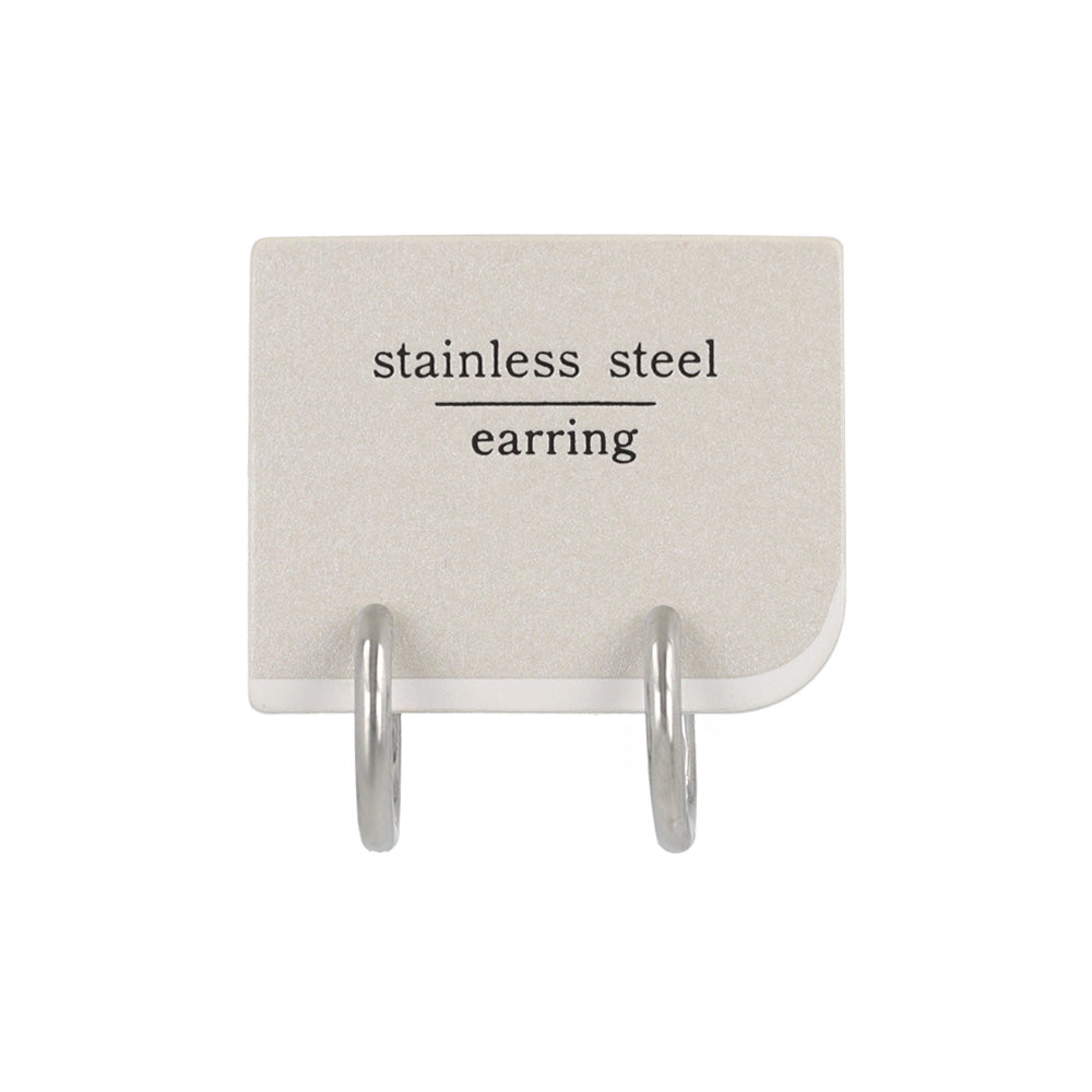 イヤリング ステンレス 直径1.7cm 幅2mm メタル シンプル フープイヤリング