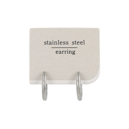 イヤリング ステンレス 直径1.7cm 幅2mm メタル シンプル フープイヤリング