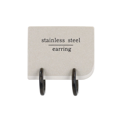 イヤリング ステンレス 直径1.7cm 幅2mm メタル シンプル フープイヤリング