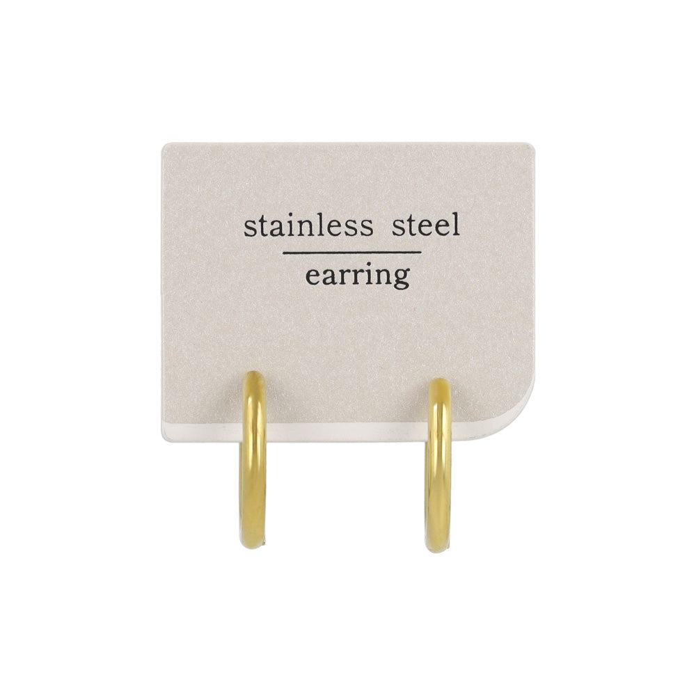 イヤリング ステンレス 直径1.9cm 幅2mm メタル シンプル フープイヤリング