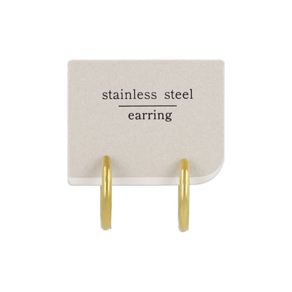 イヤリング ステンレス 直径1.9cm 幅2mm メタル シンプル フープイヤリング