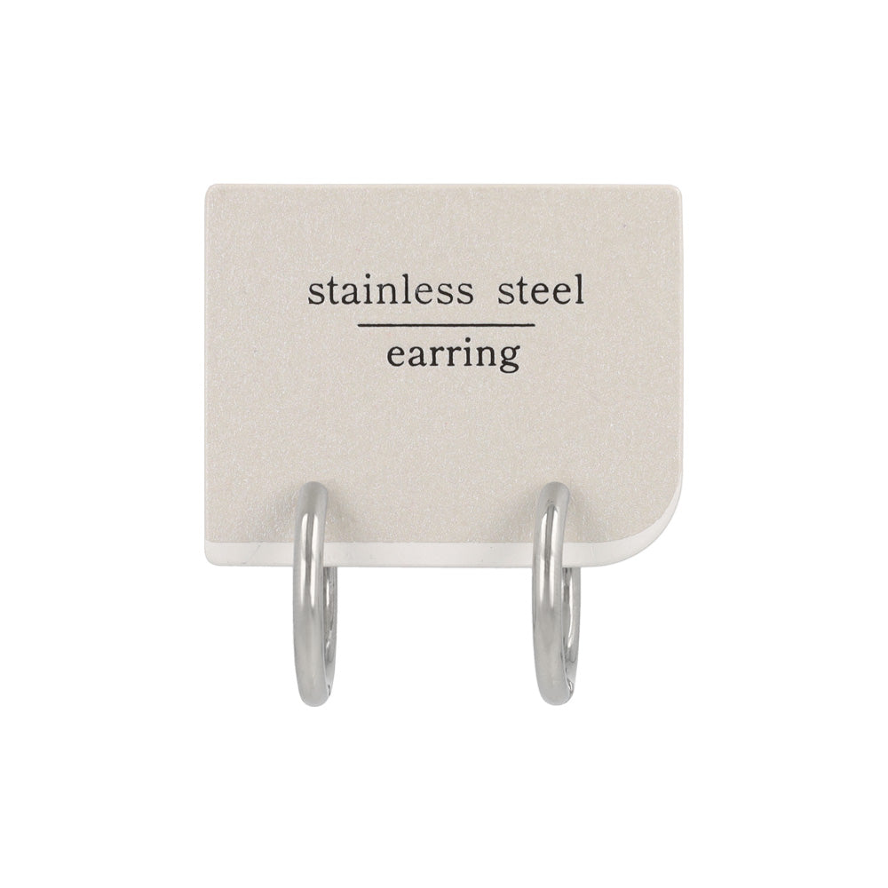 イヤリング ステンレス 直径1.9cm 幅2mm メタル シンプル フープイヤリング