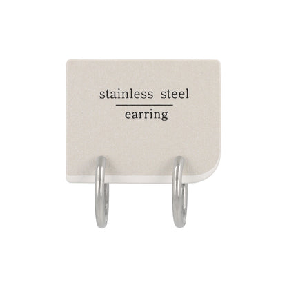 イヤリング ステンレス 直径1.9cm 幅2mm メタル シンプル フープイヤリング
