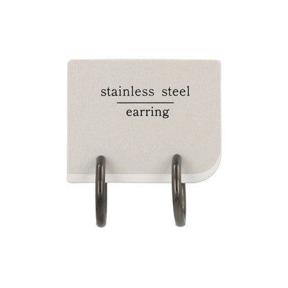 イヤリング ステンレス 直径1.9cm 幅2mm メタル シンプル フープイヤリング