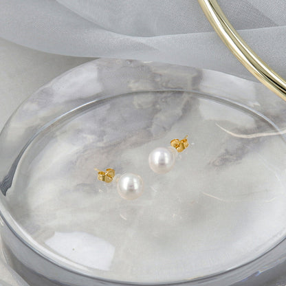 ピアス 貝パール 6mm 18金 K18 ポストピアス