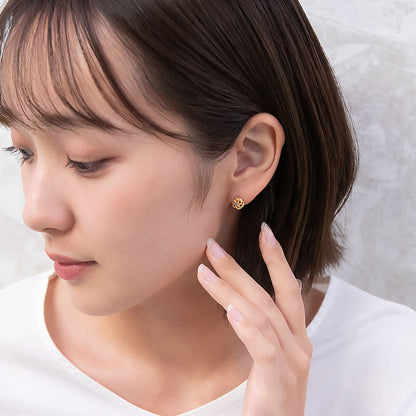 ピアス ニッケルフリー 薔薇 ローズ フラワー 18金 K18 ポストピアス