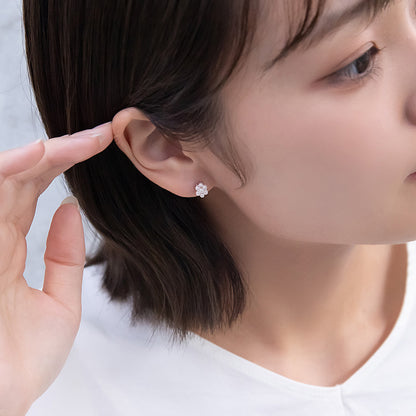 ピアス ニッケルフリー パール パヴェ ボール 18金 K18 ポストピアス