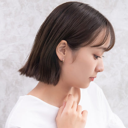 ピアス ニッケルフリー メタル ワンタッチ フープ 18金 K18 ポストピアス