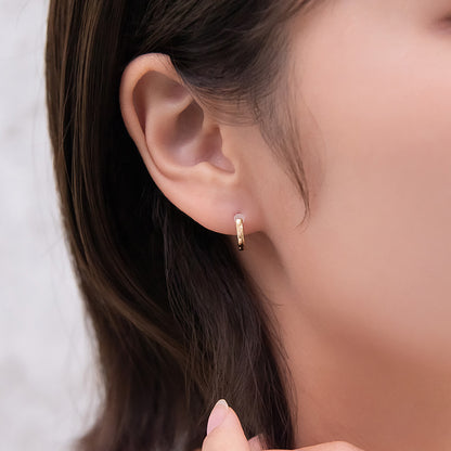 ピアス ニッケルフリー メタル ワンタッチ フープ 18金 K18 ポストピアス