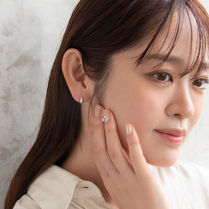 ピアス ニッケルフリー メタル ワンタッチ フープ 18金 K18 ポストピアス