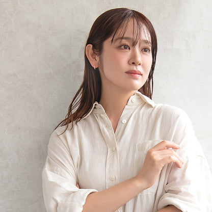 ピアス ニッケルフリー メタル ワンタッチ フープ 18金 K18 ポストピアス