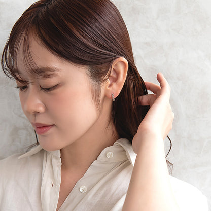 ピアス ニッケルフリー 透かし メタル ワンタッチ フープ 18金 K18 ポストピアス