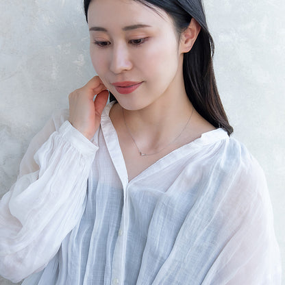 ネックレス ニッケルフリー V字 ストーン メタル マグネット プチネックレス