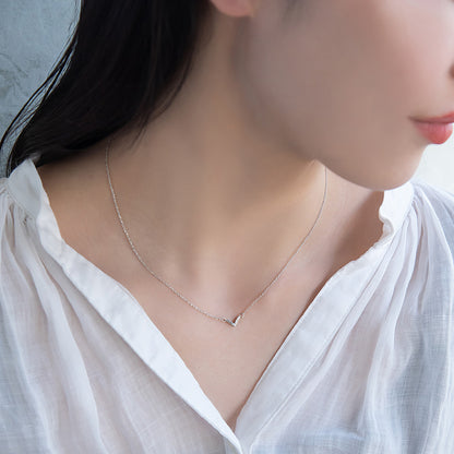 ネックレス ニッケルフリー V字 ストーン メタル マグネット プチネックレス