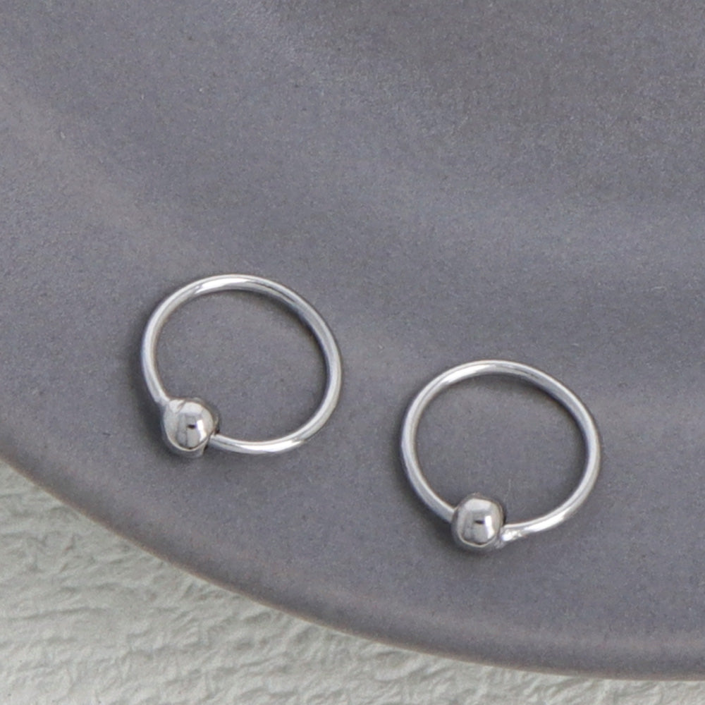 ピアス ニッケルフリー シルバー925 9mm フープピアス