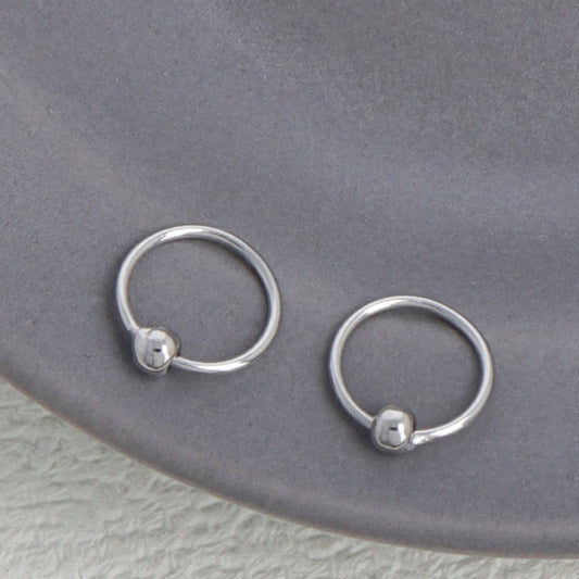 ピアス ニッケルフリー シルバー925 9mm フープピアス