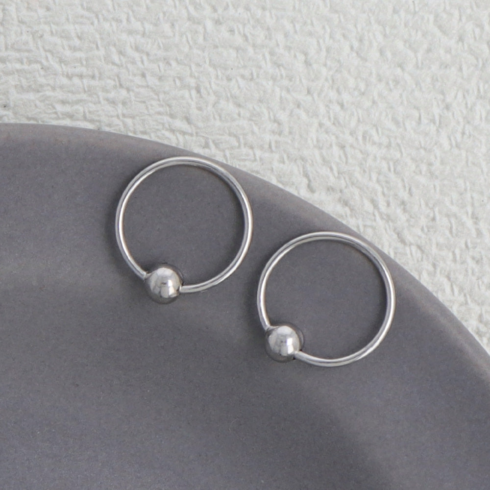 ピアス ニッケルフリー シルバー925 1.1cm フープピアス