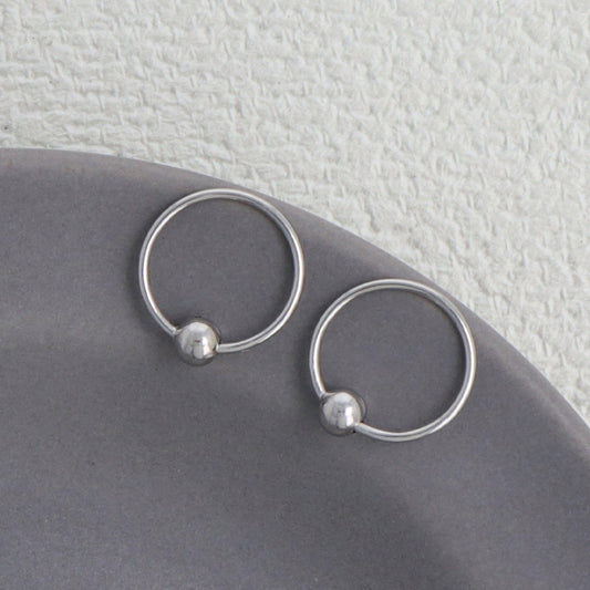 ピアス ニッケルフリー シルバー925 1.1cm フープピアス