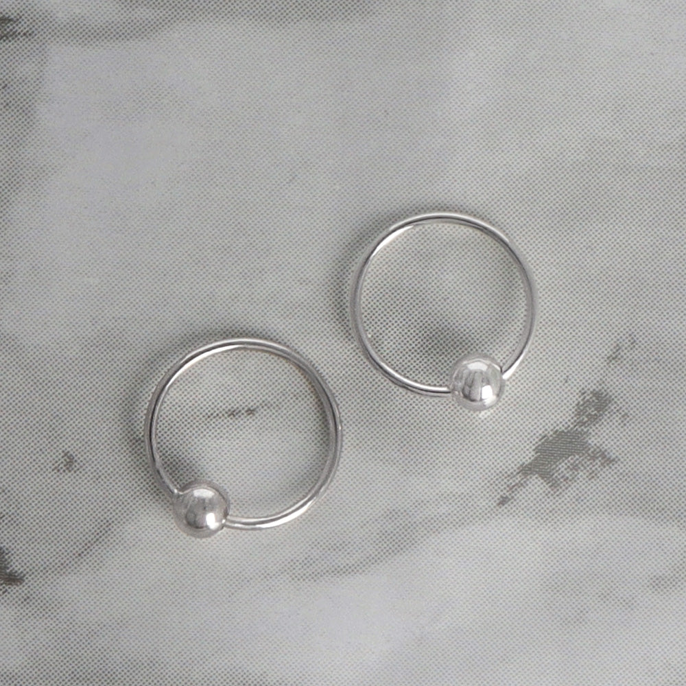 ピアス ニッケルフリー シルバー925 1.1cm フープピアス