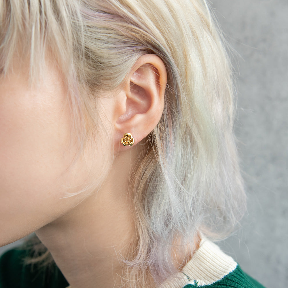 ボディピアス メタル ローズ ストレートバーベル ネジ式 サージカルステンレス 14G 【1個販売】