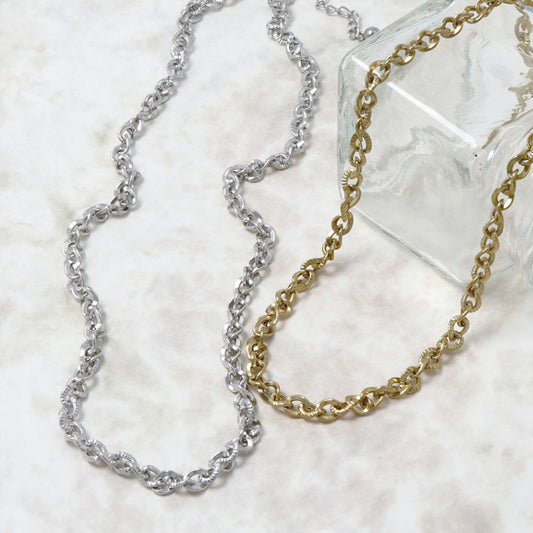 ネックレス ステンレス ツイスト チェーン ショートネックレス