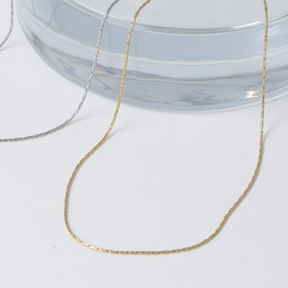 ネックレス ステンレス ベネチアチェーン スエッジタイプ ショートネックレス