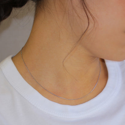 ネックレス ステンレス ベネチアチェーン スエッジタイプ ショートネックレス