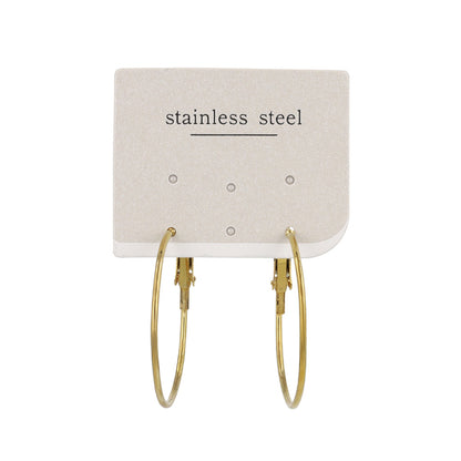 ピアス 3cm ステンレスポスト フープピアス