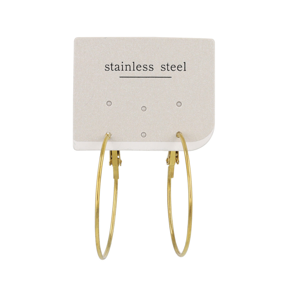 ピアス 3.5cm ステンレスポスト フープピアス