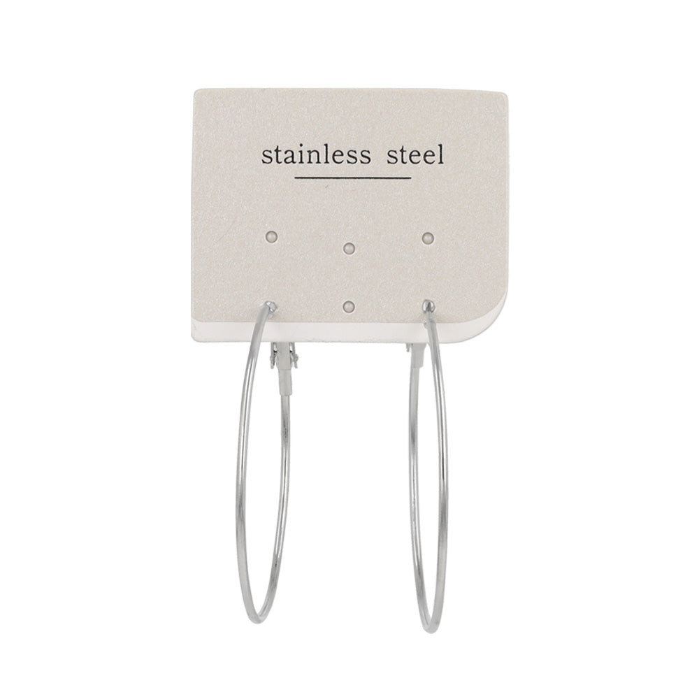 ピアス 4cm ステンレスポスト フープピアス