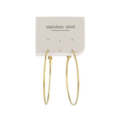 ピアス 4.5cm ステンレスポスト フープピアス