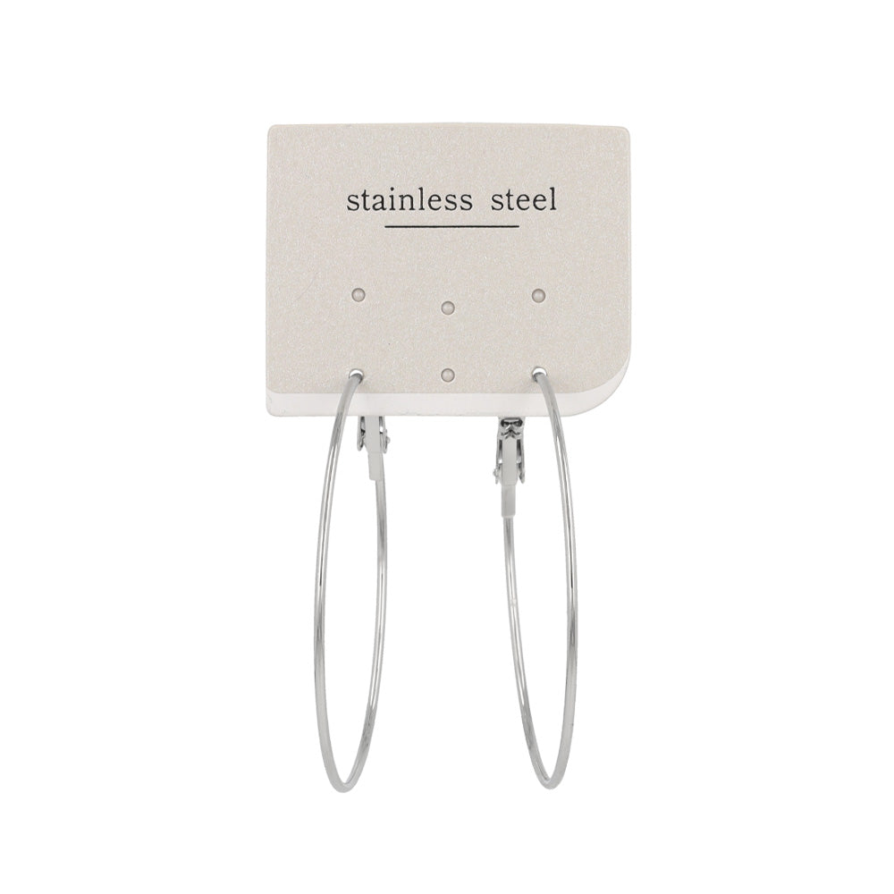 ピアス 4.5cm ステンレスポスト フープピアス