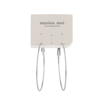 ピアス 4.5cm ステンレスポスト フープピアス