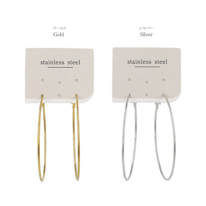 ピアス 5cm ステンレスポスト フープピアス