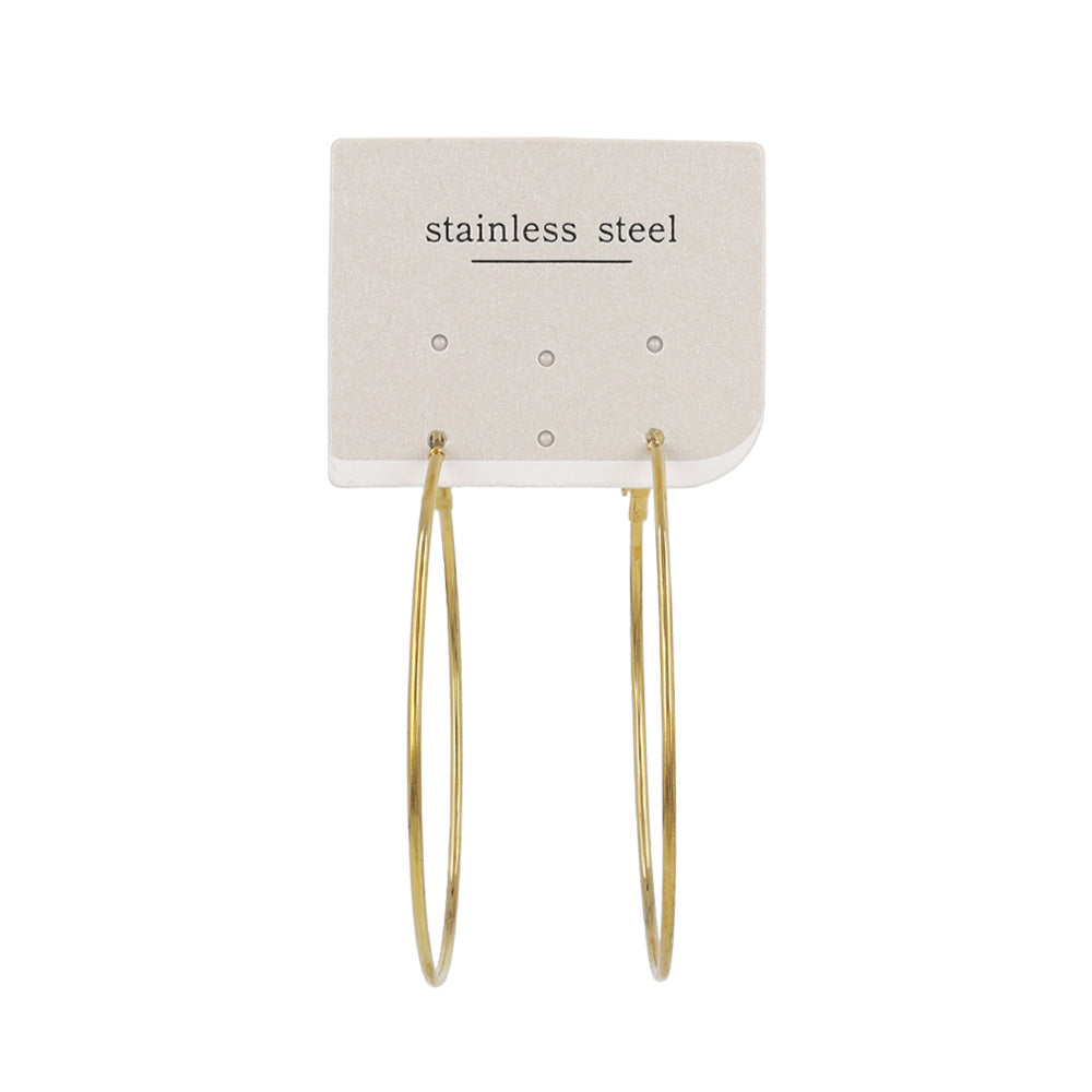 ピアス 5cm ステンレスポスト フープピアス