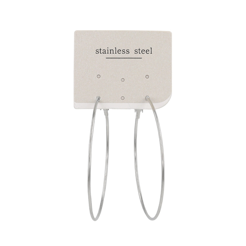 ピアス 5cm ステンレスポスト フープピアス